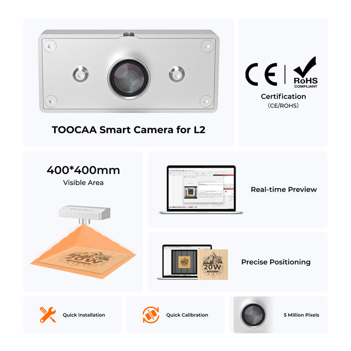 TOOCAA Smart Camera für L2 – Präzisionskamera für präzise Laserarbeiten