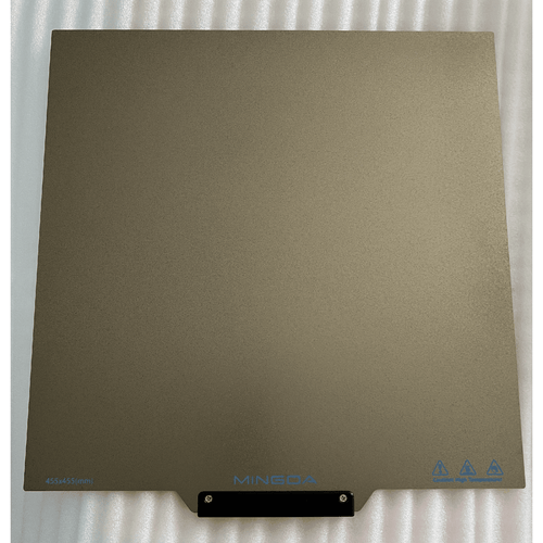 Mingda PEI-Federstahlplatte mit Griffen 455x455mm – Ersatzteil für Raptor 450