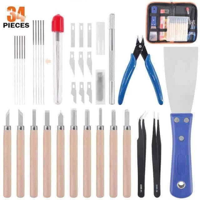 42 oder 34 teiliges 3D-Druck Tool Kit Werkzeug 3ddruckboss